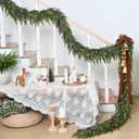 Waipfaru 1 Pcs 15FT Christmas Garland with Lights, Cedar Garland Artificial Realistic, Thick & Lush Faux Pine Garland for Mantle Fireplace Wall Party Outdoor Indoor Christmas Decorations