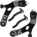 Front Lower Control Arm with ball Joint Assembly + Outer Tie Rod End Passenger & Driver Left Right Side Suspension Kit Replacement for 2006-2018 Toyota RAV4 NX300h NX300 NX200t 4pc Set