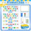 335 Pcs Magnetic Letters Numbers Alphabet Fridge Magnets Kit Letter Number Magnets with Magnetic Board and Word Cards Foam Alphabet Letters Magnets Set