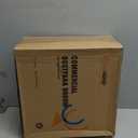 CLEANHOME Heavy Duty Outdoor Broom and Dustpan Set with Long Handle, Standing Dustpan & Split-End Bristles for Patio, Garage, Deck, Leaves Debris Cleaning (Gray)