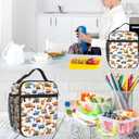 Excavators Trucks Lunch Box - Insulated Lunch Bags for Boys/Girls/Women/Men Detachable Handle Lunchbox Meal Tote Bag