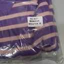Darong Women Oversized Striped Color Block Long Sleeve Crew Neck Sweatshirt Casual Cotton Pullover Sweatshirts Fall Cloth (Small, Deep Purple/Pink)