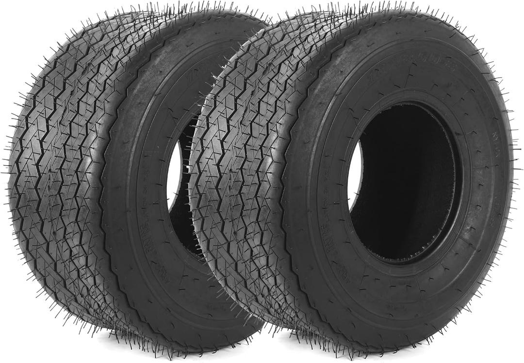 (2-Pack) 18x8.50-8 Tires - 4ply Durable Tubeless Tires for Golf Carts, Traction, Turf Saver Tread, and Fit as Replacement Outdoor Power Equipment Mower Tires