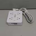 Surge Protector Power Strip - CHCORE 5Ft Braided Extension Cord with 8 Outlets with 4 USB (2 USB C) Charging Ports, Flat Plug Multi Plug Outlet Extender Charging Station for Home Office, ETL, White