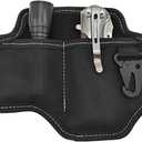 2-Pack Multitool Sheaths for Belt,Nylon Belt Organizer for 4-5 Leatherman Gerber Tools, Knife Pouch with Belt Loop for Men,Multitool Pouch with Flashlight Holder, Keychain Clip