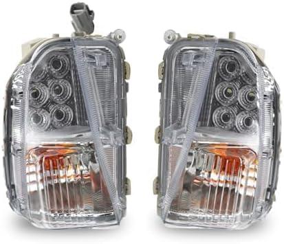 Fog Lights Assembly Compatible with Prius 4-Door 2012 2013 2014 2015 DRL Turn Signal Lamp Left & Right 8151147060 8152147060