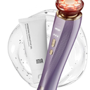 INIA Flare 3-in-1 Microcurrent Facial Device Red Light Therapy for Face and Neck Massager Tool with Heat & Vibration for Skincare Puffiness, Firming, Smoothing