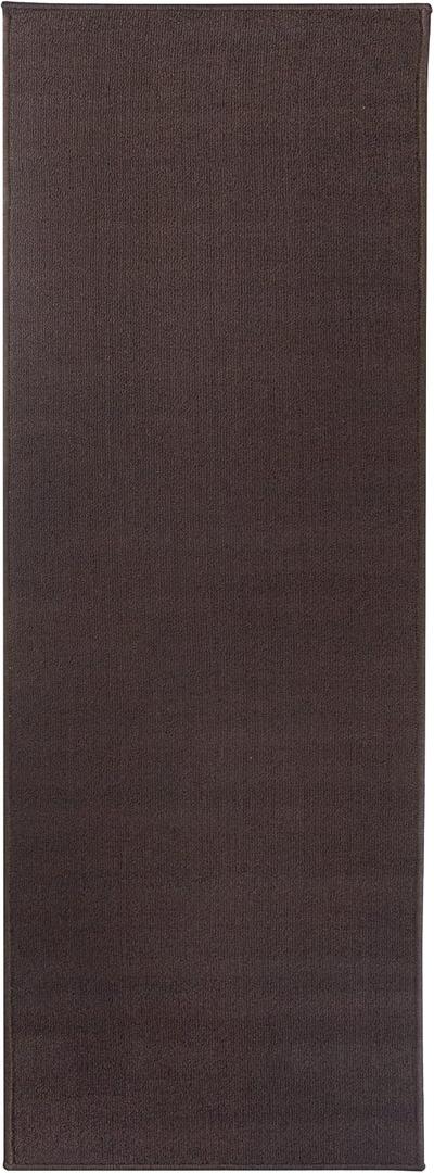 Ritz Washable Stain Resistant Kitchen Rugs with Latex Backing, Kitchen Mats for Floor, 20"x60" Chocolate Brown, John Ritzenthaler Company, 20-Inch by 60-Inch