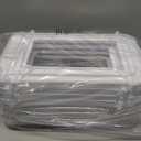 Delamu 2-Tier Multi-Purpose Bathroom Under Sink Organizers and Storage, Stackable Kitchen Pantry Organization, Pull Out Medicine Cabinet Organizer with Movable Dividers, White, 2 Pack