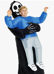 Morph Inflatable Grim Reaper Costume Kids, Blow Up Grim Reaper Costumes, Boys Halloween Costume, Halloween Costumes