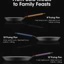 Carbon Steel Frying Pan Set 8"/10"/12", Preseasoned Skillet Trio, Nitrided Rust Resistant Kitchen Cooking Set, Induction & Oven Safe