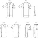 McCall's M8443A Men's Wrap Robe, Pullover Nightshirt and Pull-on Pants Sleepwear Sewing Pattern Kit, Design Code M8443, Sizes S-M-L-XL-XXL-XXXL