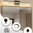 Modern LED Bathroom Vanity Light,40inch (39.76'') 36W 3300 Lumen Dimmable Powder Room Light Fixtures Over Mirror,5CCT Vanity Lights for Bathroom, ETL Certified,Slim Rectangular Bar