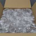 HOMIP 36pcs Clear Plastic Champagne Flutes - 9oz Disposable Champagne Flutes Stemless Toasting Glasses, Ribbed Ripple Design (BPA-Free) for Weddings, Bars & Events - Disposable Party Cups