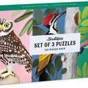 Galison Birdtopia Puzzle Set, Includes 3 Coordinating 120Piece Puzzles, 5.5” x 8” Each – Art Puzzle with Illustrations by Diana Herrera Beltran, Thick Sturdy Pieces, Challenging Family Activity