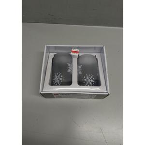 Tabletops Gallery Snowflake Soda Can Glass Set