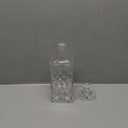 LIGHTEN LIFE Whiskey Decanter 29oz Crystal with Stopper, Non-Lead, 828ml, Clear, Durable, Dishwasher Safe, Classic European Design, Gift Box Included