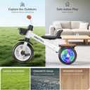 Umatoll Tricycle for Toddlers 2-5 Year Old, Ajustable Toddler Bike Outdoor Toys, Birthday Gift for Boy Girl Age 2-4, Trike with Light up Wheels