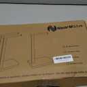 NearMoon Hand Towel Holder with Balanced Marble Base, SUS304 Stainless Steel Stand Towel Ring L Shape Hand Towel Rack Free-Standing Towel Bar for Bathroom Kitchen Countertop (Double Rod, Matte Black)