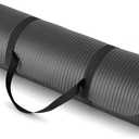 Amazon Basics Extra Thick Exercise Yoga Mat with Carrying Strap 1-Inch