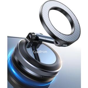 CoolpowNewest Vacuum Magnetic Phone Holder for Car Phone Holder MountMovable Vacuum SuctionMagsafe Car Mount Cell Phone Car Mount Car Accessories for Men Women Carmount for iPhone 17 Pro Max 16 15