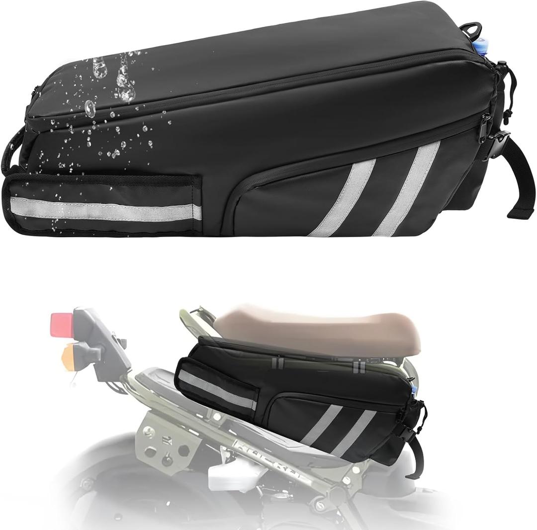 BORDAN Waterproof Under Seat Storage Bag Compatible with Honda Ruckus 2010-2025 Scooter Saddle Bags Cling Side Frame Bag Storage Bags with Shoulder Straps & Waterproof zips for Motorcycle
