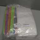 100 Pcs Zipper Plastic Pouches Drink Bags,Heavy Duty Hand-Held Translucent frosted Reclosable Stand-up Bag 2.4" Bottom Gusset with 100pcs Straws & Funnel Included (clear)