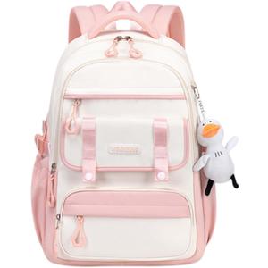 Womens Girls Backpack for School Cute Aesthetic Large Laptop Backpack Kawaii Preppy Teen Kids Bookbag Travel Daypack (Pink,L)