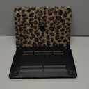 for MacBook Air 13.6 inch Case 2022-2025 M4 A3240 M3 A3113 M2 A2681, Soft Leopard Print Fuzzy Plush Faux Fur Cheetah Leather Hard Shell Case&Keyboard Cover for Mac Air 13.6, Leopard Plush Brown