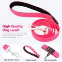 Colaseeme Light Up Dog Leash, LED Pet Leashes USB Rechargeable, Glow Safety Dogs Lights at Night (4FT,Pink)