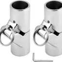 RedSnake Stainless Steel Marine Grade Boat railing Pipe Connector Folding Swivel Coupling Tube Pipe Connector Boat Hardware Fitting for (25mm) 1inch or (22mm)7/8inch ((22mm)7/8inch O.D tube X 1pair)