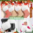 6 x 2 x 60 Inch Christmas Faux Fur Ribbon Craft Fur Strips Fake Fur Rolls White Long Plush for DIY Christmas Costume Gnome Beard Santa Claus Hair Xmas Tree Decor Family Party Supplies