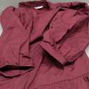 Cicy Bell Womens Puff 3/4 Sleeve Mini Dresses Bow Tie Waist V Neck Casual Trendy Ruffle Tiered Short Dress  X-Large