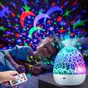 PIKOY Nursery Night Light with Sounds Star Projector Christmas Gifts for Grandkids | 15 Sounds Baby Christmas Gifts | 6 HD Films Boy Toys for Age 3~8 | Remote Control Boy Gifts for Age 3~8