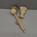 Cactus Cradle Bamboo Scrub Brush Kit  4-Piece Dish Brush Set with 2 Handles & 2 Interchangeable Heads | Plastic-Free, Non-Toxic, Non-Scratch Cleaning for Dishes, Pots, Pans & Produce