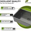 Undermount Kitchen Sink Black Stainless 30 Inch Sink Single Bowl, 30x18x9 Undermount