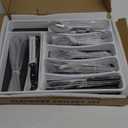 49-Piece Silverware Set with Organizer, Heavy Duty Stainless Steel Flatware for 8, Cutlery Utensil Sets with Steak Knives, Rust-proof, Mirror Polished, Dishwasher Safe