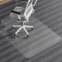 Tonaus Chair Mat for Carpet, 48"36" T-Shape Transparent PVC Home Office Desk Chair Mat for Floor Protection with Non-Slip Studded Backing Pile Carpet Protector