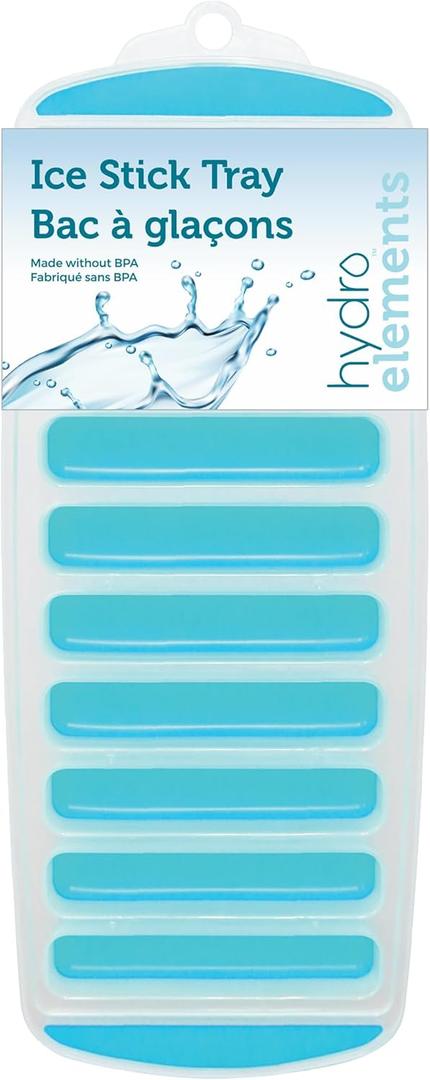 2 x Jacent Resusable Silicone and Plastic Water Bottle Ice Cube Stick Tray, Easy Push & Pop Ice Cubes for Water Sports Bottle: 1 (ONE) Pack Water Bottle Ice Cube Stick Tray