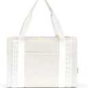 ECOHUB Lace Bows Canvas Tote Bag for Women, Suitable for Birthday, Beach, Wedding, Honeymoon