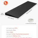 VEVOR 1.6" Rise Cuttable Threshold Ramp for Doorways, 35.4" Wide Natural Rubber Wheelchair Ramp, Non-Slip Solid Rubber Ramp with Double-Sided Tape for Doorways,Driveways,Bathroom,Smooth Tile