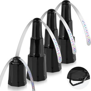 Fly Fans for Tables, Bug Fans with Holographic Blades, Battery Operated Fly Repellent Fan, Keep Flies Away from Picnic, BBQ, Restaurant, Party, Indoor and Outdoor, 4 Pack (Brilliant Black)