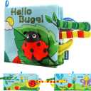 GKDOMS Soft Baby Books High Contrast Toy, Touch and Feel Crinkle Cloth Book Infant Toy with Non-Toxic Fabrics, Baby Shower, Thank You Gifts for Boys and Girls 3-6-12 Months