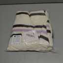 Fall Trendy Color Block Striped Cropped Open Front Cardigan for Women Casual Knit Button Down Sweater Jacket (X-Large, Purple)