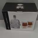 Whiskey Decanter Set, Whiskey Decanter with 2 Glasses, Decanter Set for Men Scotch Bourbon Vodka, Bosses Day Gifts for Men Dad Husband Boyfriend