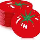 Tenceur 100 Pcs Tomato Shaped Napkins 5x5 in Disposable Paper Tomato Napkins 2 Ply Absorbent Summer Decorative Serviettes Picnics, BBQ for Summer Holiday Italian Party