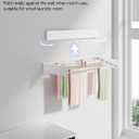 Vikaqi Wall Mounted Clothes Drying Rack 23.6", Foldable Wall Mount Laundry Rack Folding Indoor, Drying Rack Clothing Collapsible, Hidden Space Saver with Wall Template, 5 Rods, White, 23.6" Wide