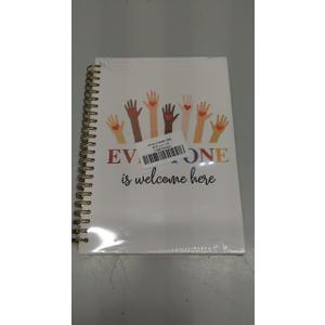 Qabliqo Inspirational Diversity Teachers Spiral Notebooks, Everyone is Welcome Here Inclusive Journal for Writing, End of Year Teacher Appreciation Gifts Notebook for Note Taking, 5.5x8.3 Inch