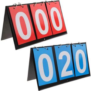 APORO Portable Table Top Scoreboard Flipper, Multi Sports Score Flip Scoreboard (3 Digit)