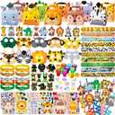 Jungle Safari Party Favors Set Wild Animals Set for Kids Birthday Gifts, Wild Theme Party favors for Kids Birthday Party Baby Shower Goodie Bag Fillers Jungle Safari Party Supplies (Animal)